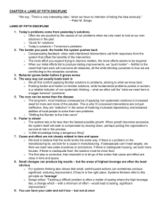 Laws of Fifth Discipline: Systems Thinking for Organizational Learning