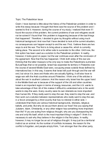 Palestinian Issue: Conflict Resolution & Human Instincts