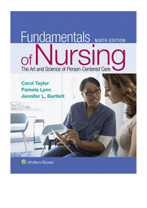 Fundamentals of Nursing: The Art & Science of Person-Centered Care, 9th Ed