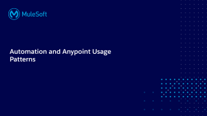 MuleSoft Automation & Anypoint Usage Patterns