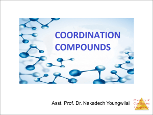 Chemistry of Coordination Compounds: Theory, Ligands, Isomers