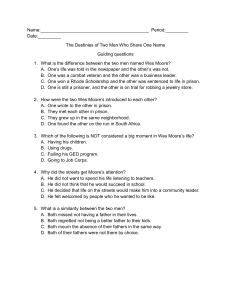 The Destinies of Two Men Who Share One Name Guiding Questions