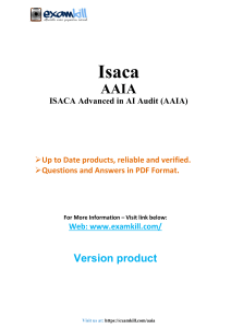 ISACA AAIA Exam Questions & Answers - Examkill