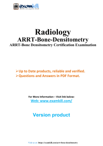 ARRT Bone Densitometry Exam Prep: Questions & Answers