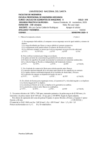 Examen Elementos de M&aacute;quinas II: Dise&ntilde;o de Engranajes y An&aacute;lisis de Tensiones