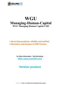 WGU Managing Human Capital C202 Exam Prep