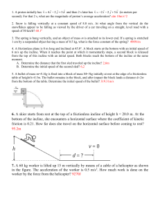 Physics Problem Set: Kinematics, Dynamics, Energy