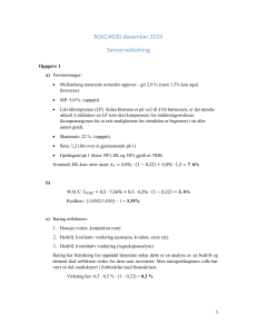 Finansiel Eksamen Sensorvejledning: V&aelig;rdians&aelig;ttelse & Analyse