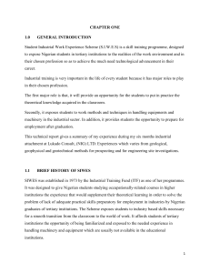 SIWES Industrial Training Report: Geoscience & Geotechnical Experience