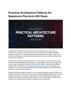 Salesforce Architecture Patterns for Plat-Arch-205 Exam