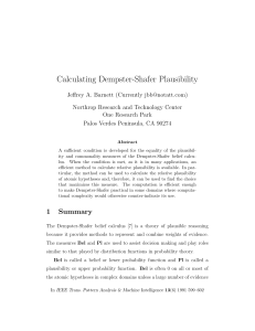 Dempster-Shafer Plausibility Calculation