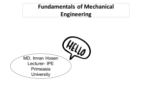 Fundamentals of Mechanical Engineering Presentation