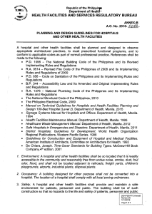 Philippines Hospital Design Guidelines (2016)
