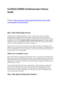 Cardiovascular Science Certification Guide (CS004)