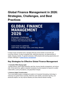 Global Finance Management in 2026: Strategies & Challenges