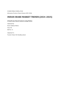 Indian Share Market Analysis with Python