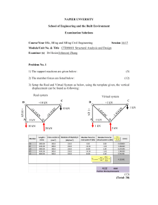 Napier University Civil Engineering Structural Analysis Exam Solutions