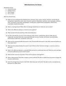 SBI3C Biochemistry Test Review: Key Concepts & Study Guide