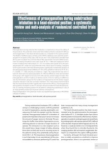 Preoxygenation in Head-Elevated Position for Intubation: A Meta-Analysis
