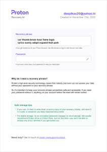 Proton Account Recovery Kit: Secure Your Data with Recovery Phrase