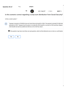Social Security Lump-Sum Distribution Tax Question