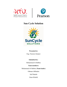 Jordan Solar Panel Recycling Project Proposal: Sun Cycle Solution