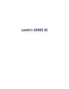 Lewin's GENES XI: Molecular Biology & Genetics Textbook