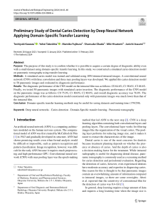 Dental Caries Detection with Deep Learning: A Preliminary Study