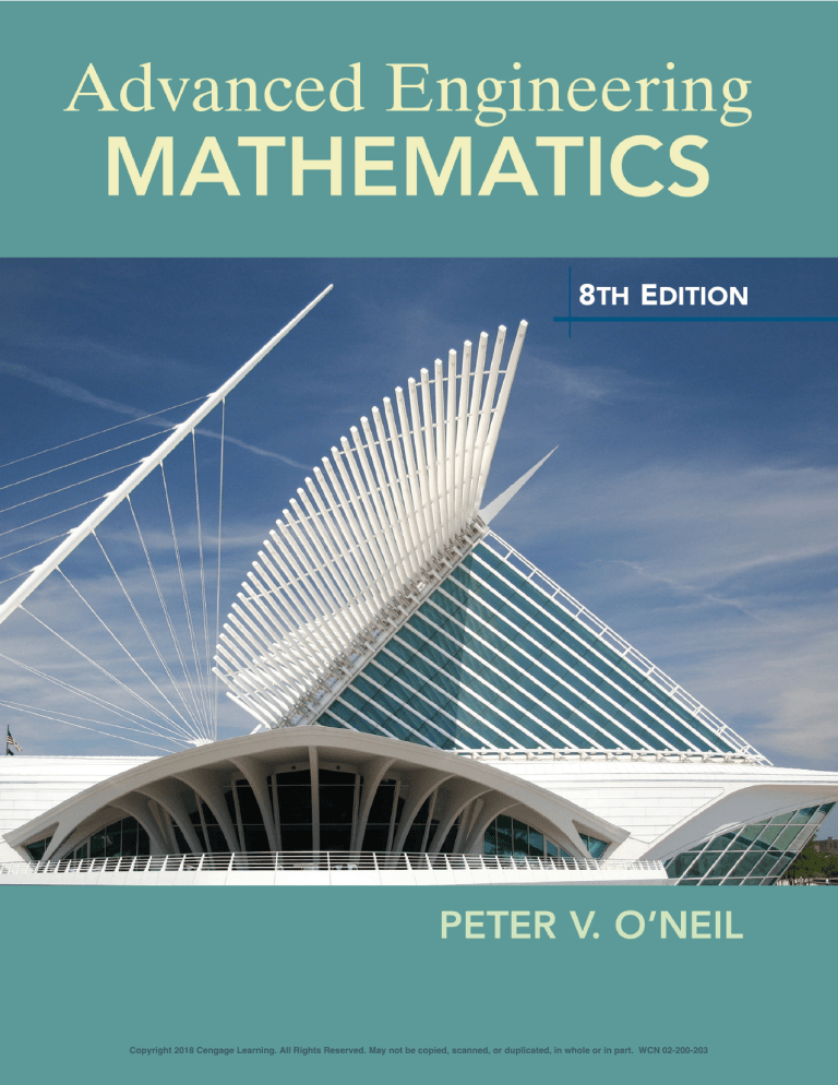 Advanced Engineering Mathematics 8th Edition - Peter V. O'Neil