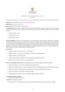 ECON 101 Microeconomics Syllabus | Nazarbayev University Fall 2025