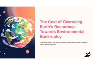 Environmental Bankruptcy: The Cost of Resource Overuse in India