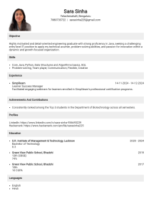 Sara Sinha.Resume