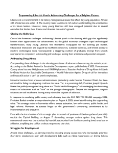 Liberia Youth Challenges & Empowerment Report