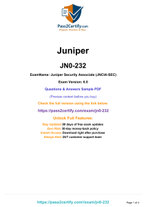 JNCIA-SEC JN0-232 Exam Questions & Answers Sample