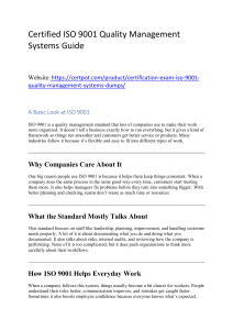 ISO 9001 Quality Management Systems Guide
