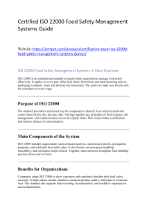 ISO 22000 Food Safety Management Systems Guide