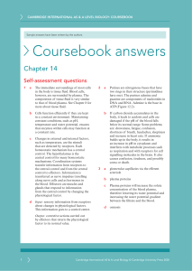 AS & A Level Biology: Coursebook Answers - Chapter 14