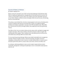 Water Scarcity in Pakistan: Causes, Effects & Solutions