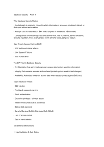 Database Security: Threats, Defenses, and Best Practices