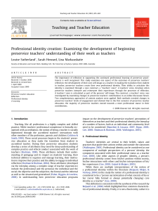 Teacher Identity Development: Reflection & Online Learning