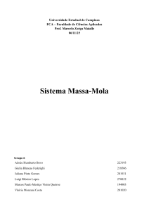 Relat&oacute;rio de Laborat&oacute;rio Sistema Massa-Mola: Constantes El&aacute;sticas