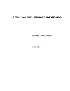 La discusi&oacute;n en el seminario investigativo: gu&iacute;a para el di&aacute;logo acad&eacute;mico