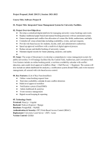 Integrated University Venue Management System Project Proposal