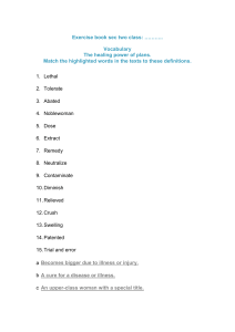 English Vocabulary Exercises: Healing Power of Plants & Health