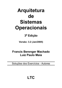 Solu&ccedil;&otilde;es de Exerc&iacute;cios - Arquitetura de Sistemas Operacionais