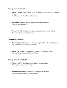 English Grammar: Expressing Habits (Past, Present, Annoying)