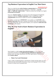 Top Business English Expressions You Must Know