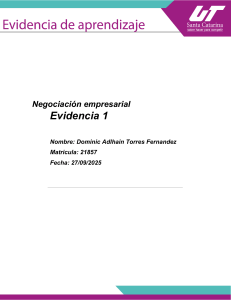 Evidencia 1: Negociaci&oacute;n Empresarial - Factores y Estilos