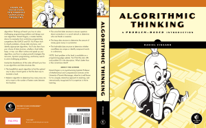 Algorithmic Thinking: Problem-Based Introduction to Algorithms