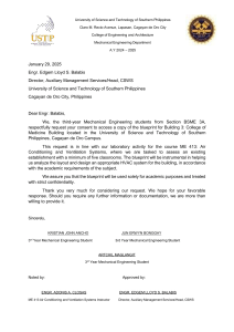 USTP ME Students Request Blueprint for HVAC System Design